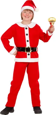 Produktbild von SANTA BOY aus Flanell (Kasack, Hose, Gürtel, Hut) Größe 116 4-5 years