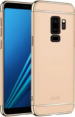 Produktbild von Handy Hülle Schutz Case für Samsung Galaxy S9 Bumper 3 in 1 Cover Chrom Etui Gold