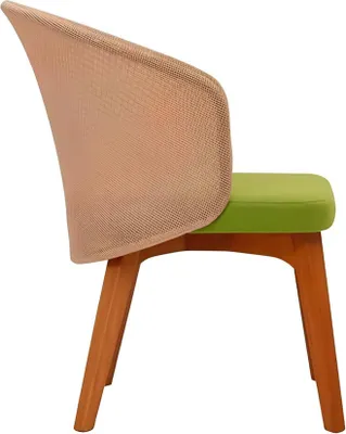 Produktbild von Zweifarbiger Esszimmerstuhl Modernes Design Luxus Holzstuhl Einsitzer