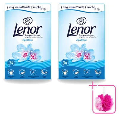 Produktbild von 2 x Lenor Trocknertücher Aprilfrisch - 34 Stück - Sparpackung - 2 Stücke