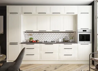 Immagine prodotto di Mobile cucina Livorno cucina componibile 360x59x243cm frontali bianchi laccato opaco bianco perla