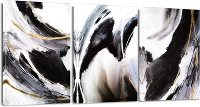 Image de Œuvre d'art moderne en marbre noir, 30 x 40 cm