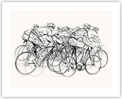 Produktbild von Poster - Poster ohne Rahmen - Fahrrad Rennen Rad - 50x40 cm - Wand Bild - Wanddeko - Wandbilder - Kunstposter - Wandposter - Bilder - Kunstdruck - Wanddekoration - Wandbild - P2XAA50x40-4122