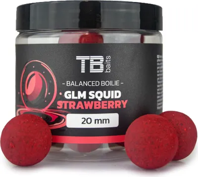 Obrázek produktu pro TB Baits Vyvážené Boilie Balanced + Atraktor GLM Squid Strawberry 100 g 20mm