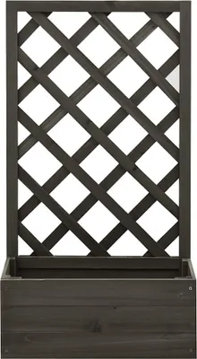 Produktbild von vidaXL Garten-Spalier mit Blumenkasten Grau 50x25x90 cm Tannenholz