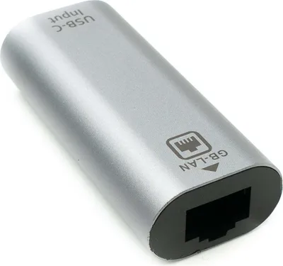 Produktbild von SYSTEM-S LAN Adapter RJ45 Buchse zu USB 3.1 Typ C Buchse Kabel in Grau