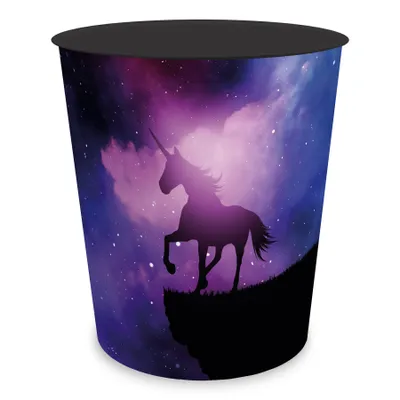 Image de Corbeille à papier Itenga pour enfants - Motif licorne magique  - environ 11 litres