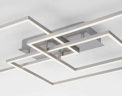 Produktbild von JUST LIGHT LED Deckenleuchte IVEN Fernbedienung Dimmbar per Fernbedienung, CCT, Memoryfunktion silber Wohnbereich, z.B. Wohnzimmer, Schlafzimmer, Esszimmer, Flur 14150-55