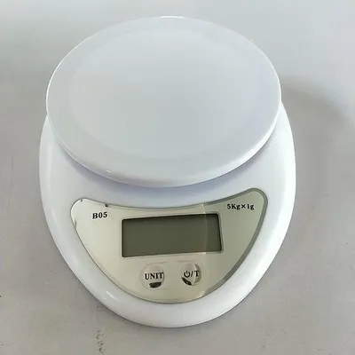 Obrázek produktu pro Digitální přenosná kuchyňská váha, 5 kg/1 g, s převodem jednotek, funkcí táry a nulování, pro malé domácnosti