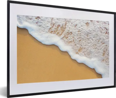 Produktbild von MuchoWow® Gerahmtes Poster Strand - Wasser - Meer - Tropisch - Sommer 60x40 cm - Poster mit Schwarzem Bilderrahmen Wandposter Rahmen Foto Bilder - Schlafzimmer - Plakat in Rahmen - Drucken
