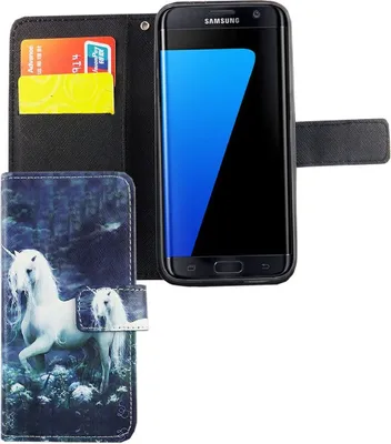 Produktbild von Handyhülle Tasche für Handy Samsung Galaxy S7 Einhorn Weiß