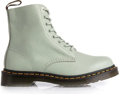 A single Dr. Martens boot is shown against a white background.