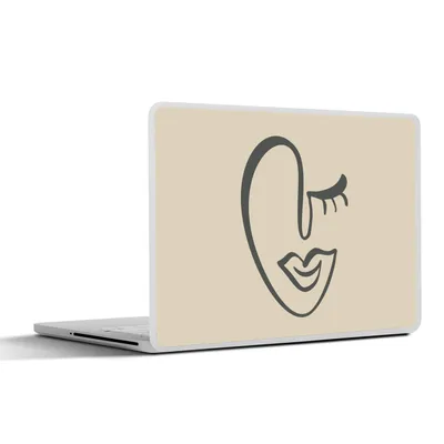Produktbild von MuchoWow® Laptop Aufkleber Sticker Cover Frau - Lippen - Abstrakt 40x30 cm - Laptop Dekoration - Selbstklebend