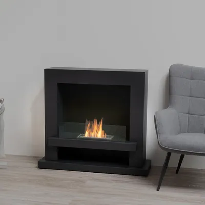 Produktbild von Moritz Ethanol Kamin freistehend Standkamin I 100 x 90 x 31 cm Raumteiler I 1,5 Liter Brenner I Bioethanol Kamin I  Ethanol Kaminofen Indoor Outdoor I Innen Außen I Bioethanol Brenner I Brennertopf