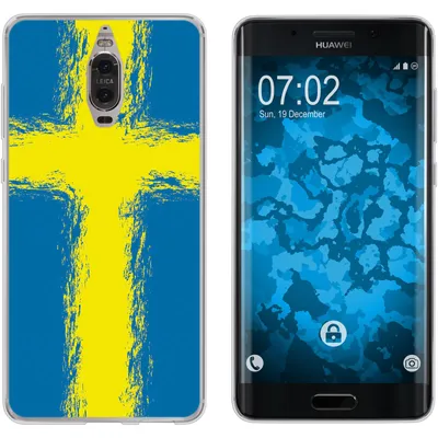 Produktbild von PhoneNatic Case kompatibel mit Huawei Mate 9 Pro Silikon-Hülle WM Schweden M12