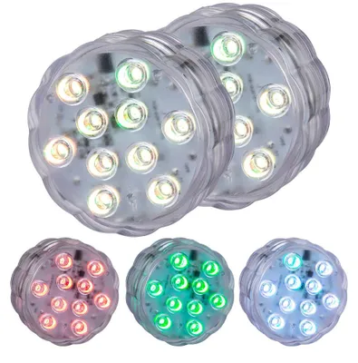 Produktbild von 2er Set RGB LED Deko-Leuchte, Fernbedienung, schwimmend, D 7 cm
