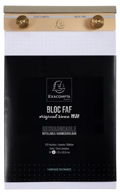 Obrázok produktu pre Exacompta 12124E, Obdĺžnik, Biela, Bodkovaný papier, Papája, 70 g/m², 210 mm