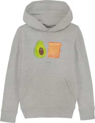 Produktbild von Mr. & Mrs. Panda Kinderpullover Avocado Toast 5-6 Jahre (110/116) - Heather Grey - Geschenk, Hoodie, Sweatpullover, Pullover, Sweatshirt, Freundin, Sweater, Freund