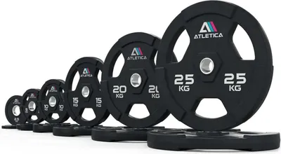 Produktbild von ATLETICA Gripper Plates Set | 155 kg bestehend aus 2x2,5 kg | 2x5 kg | 2 x 10 kg | 2 x 15 kg | 2 x 20 kg | 2 x 25 kg