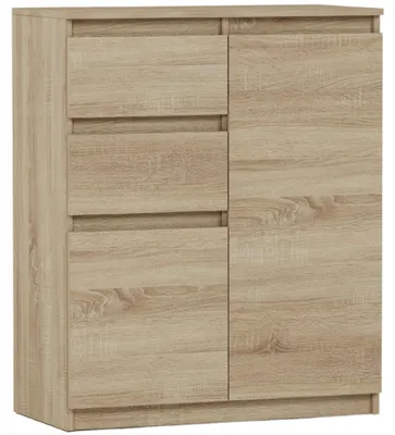 Obrázek produktu pro Komoda 98 cm 2 dveře 2 zásuvky skříňka FRAMIRE S-2 sonoma
