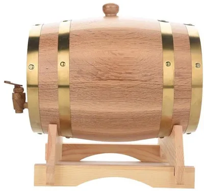 Weinfass Eichenholz 5L Kapazität - Vintage Stil - Holz Weinausgießer - Weinfass Pflanzgefäß - Weinfass Trog - Dekorativ für