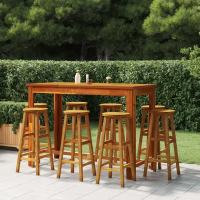 Produktbild von CLORIS 9-tlg. Gartenbar-Set Massivholz Akazie 3116024