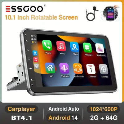 Imagen del producto de Radio multimedia para coche - Sistema de audio para automóvil - Radio de un solo DIN - Sistema de conexión - Navegador GPS
