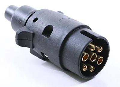 Image de Connecteur de remorque 7 pôles en plastique, 12V, pour remorques, caravanes, tracteurs. Modèle Ananas 7