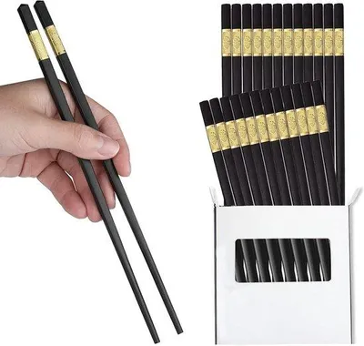 Produktbild von Ergonomische Essstäbchen-Set 24cm antibakteriell