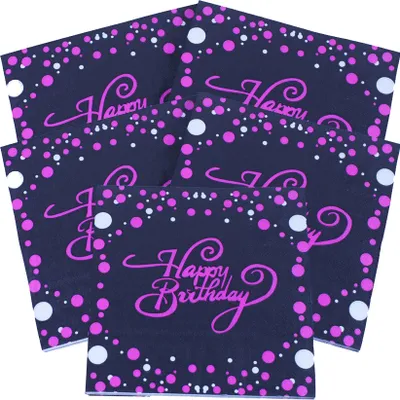Produktbild von CANDeal 100 Stück Papierservietten Tissue Servietten Decoupage Dekoration Festliche Partybedarf 33x33cm