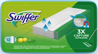 Produktbild von Swiffer Wet Wischtücher Nachfüllpackung mit frischem Zitrusduft Inhalt: 12 Stück