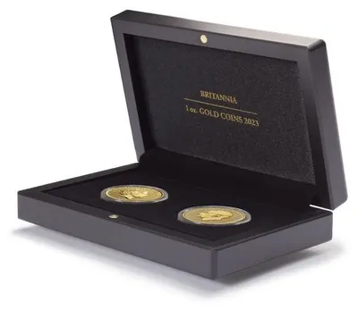 Produktbild von Münzetui VOLTERRA, für 2 Britannia Goldmünzen (1oz.), Jahrgang 2023