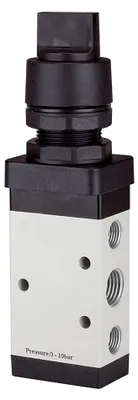 Produktbild von Riegler 5/2-Wegeventil, manuell »M5«, Drehhebel k., monost., G 1/4, schw
