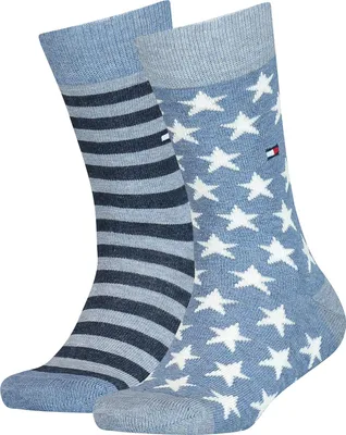Productafbeelding van Tommy Hilfiger sokken voor kinderen (uni), met sterren en strepen (2 paar)