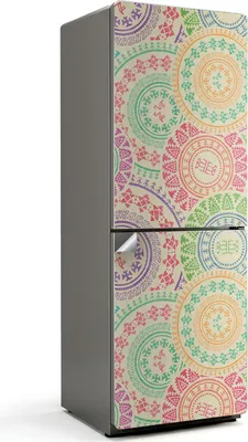 Produktbild von Blumenaquarellmuster – Kühlschrank Aufkleber – Klebefolie Kühlschrank – Kühlschrank Nachbildung – Kühlschrankfolie selbstklebend – Küchen Nachbildungation – 70x190 cm