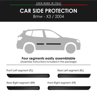 Immagine prodotto di Paraurti con modanatura laterale per Bmw X3 2011 con adesivo bifacciale 3M