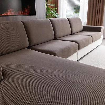 Productafbeelding van Elzusha - Stretch Sofahoes voor Hoekbank - Zachte Wasbare Meubelbeschermer