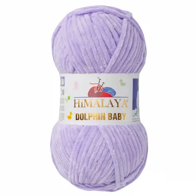 Produktbild von Strickfein Himalaya Dolphin Baby super Bulky Chenille Garn Wolle strickgarn 100 gr 80305 - helles lila