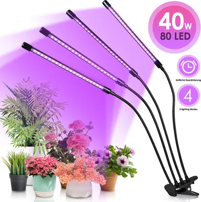 Zdjęcie produktu dla Hengda LED – lampa do uprawy roślin, 40W, pełne spektrum, lampa do wzrostu roślin pokojowych, oświetlenie do roślin