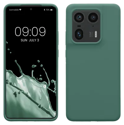 Produktbild von kwmobile Handyhülle für Motorola Edge 50 Ultra Hülle - Case Silikon - Kabelloses Laden - Schutzhülle Cover in Tannengrün
