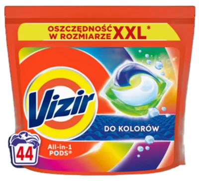 Zdjęcie produktu dla Vizir Kapsułki do prania All in1 PODS Color 44 szt. (44 x 18,2 g)