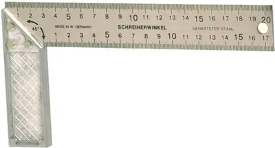 Produktbild von Dönges Aluminium-Schreinerwinkel, 300 mm, beidseitige Maßeinteilung, 300 mm