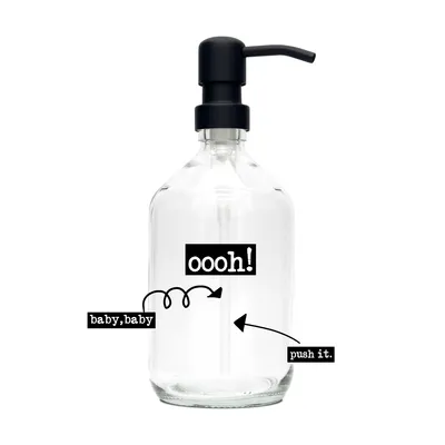 Produktbild von a good smile Seifenspender DIY Glas klar Edelstahlspender schwarz 500ml