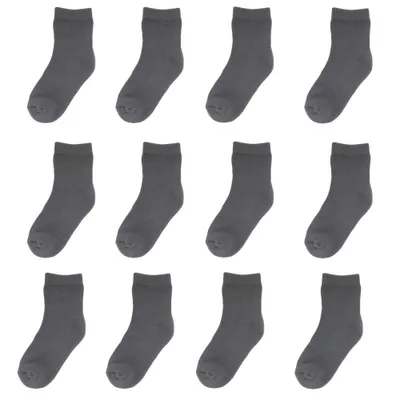 Produktbild von Yalion 12 Paar Kinder Socken, handgekettelt, für Mädchen & Jungen, Einfarbig，Größe 18-24 Monate