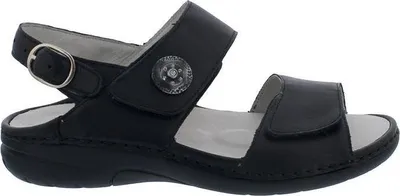 Produktbild von Waldläufer Sandalette Gunna 204001-186-001, Glattleder, Schwarz, Pro-Aktiv Fußbett zum Wechseln 37