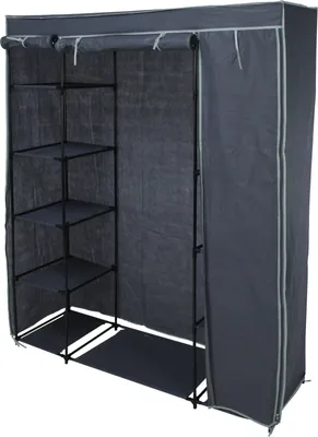 Immagine prodotto di Armadio mobile Excellent Houseware, poliestere/metallo, 141x45x167 cm, grigio