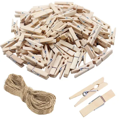 Productafbeelding van Wasknijpers hout - Houten knijpers - 100 stuks - 3,5 cm - Natuurlijk
