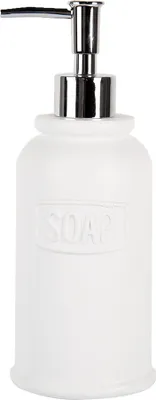 Immagine prodotto di Dosatore di sapone Clayre & Eef 350 ml in plastica bianca