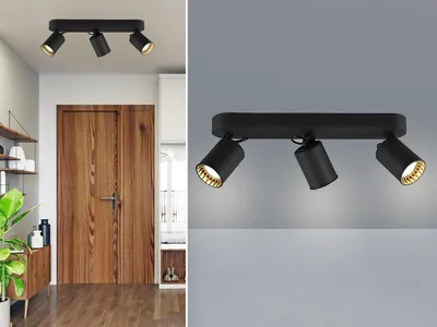 Produktbild von Trio Leuchten Strahler Pago 803500332, Metall Schwarz matt, exkl. 3x GU10