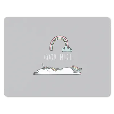 Produktbild von MuchoWow® Mauspad Mousepad Einhorn - Regenbogen - Kinder - Zitate - Gute Nacht - Mädchen 23x19 cm - Mousepads - Maus Mat - Pad - Mausunterlage - Schreibtischunterlage - Mauspad
